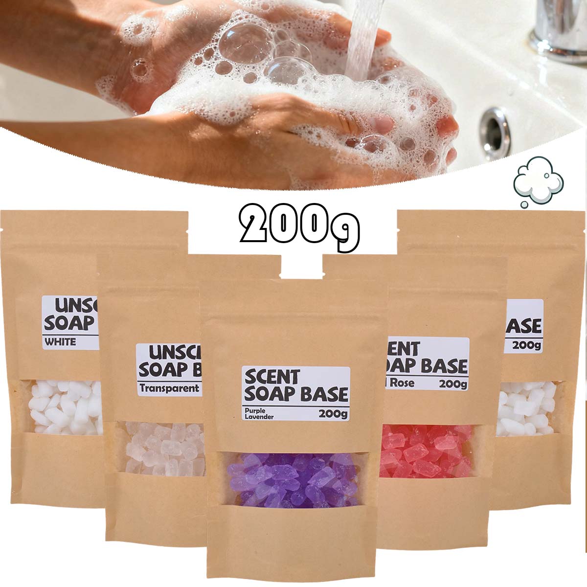 Soap Making Supplies Wholesale - 200g Scented Soap Base Glycerin Melt