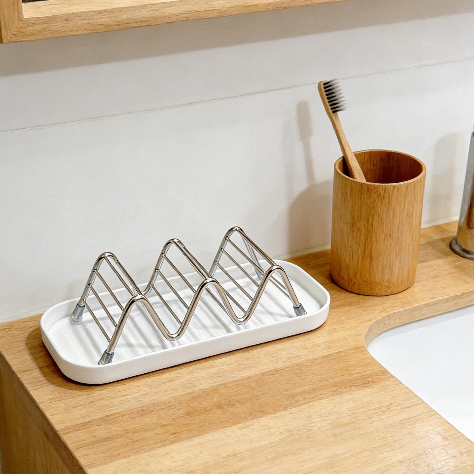 Soap Dish Draining - Stainless steel soap dish with tray