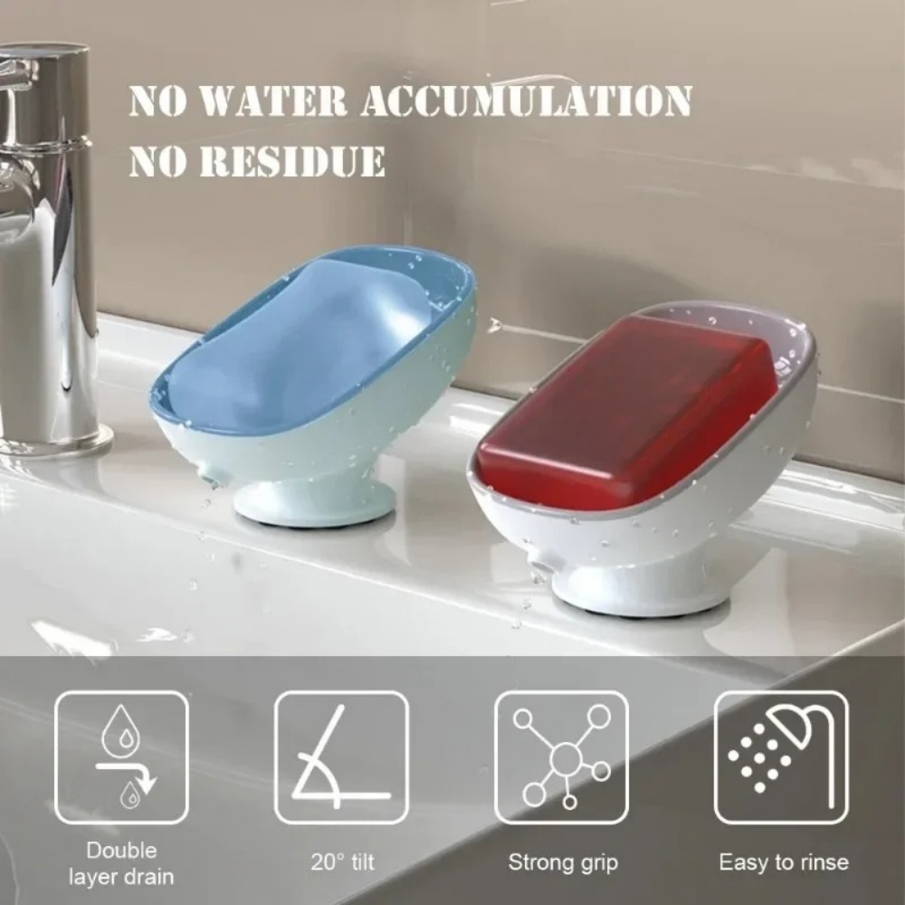 Soap Dish Draining - 1pc Super Suction Cup Bathroom Soap