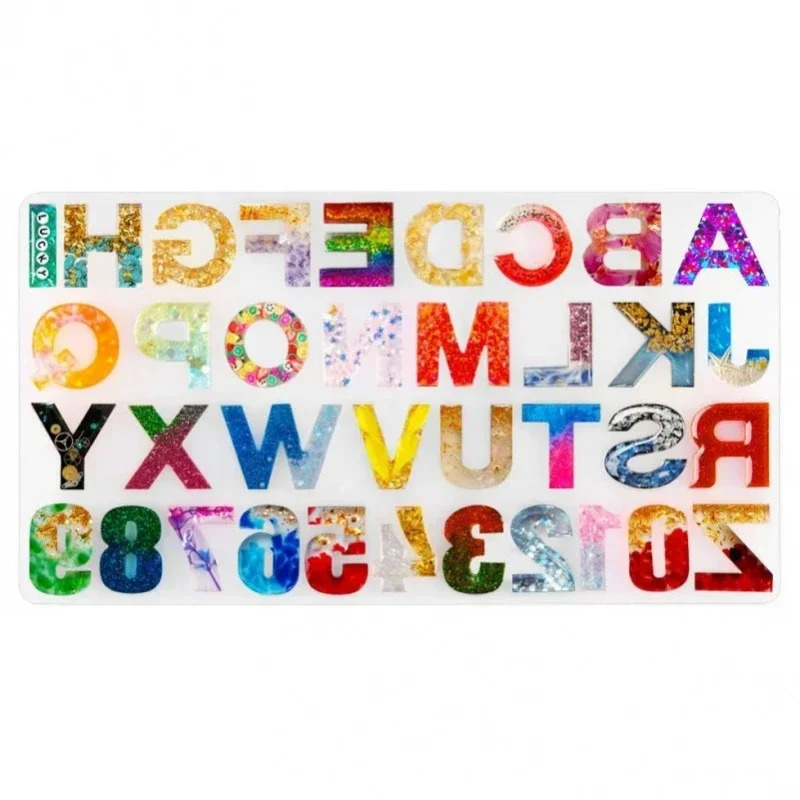 Soap Making Designs - 1pc/2pcs/3pcs LettersAtoZ，Number0to9Silicone Mold，forDIYCrafts，Soap Making，Candle Making，-Durable，Easy to