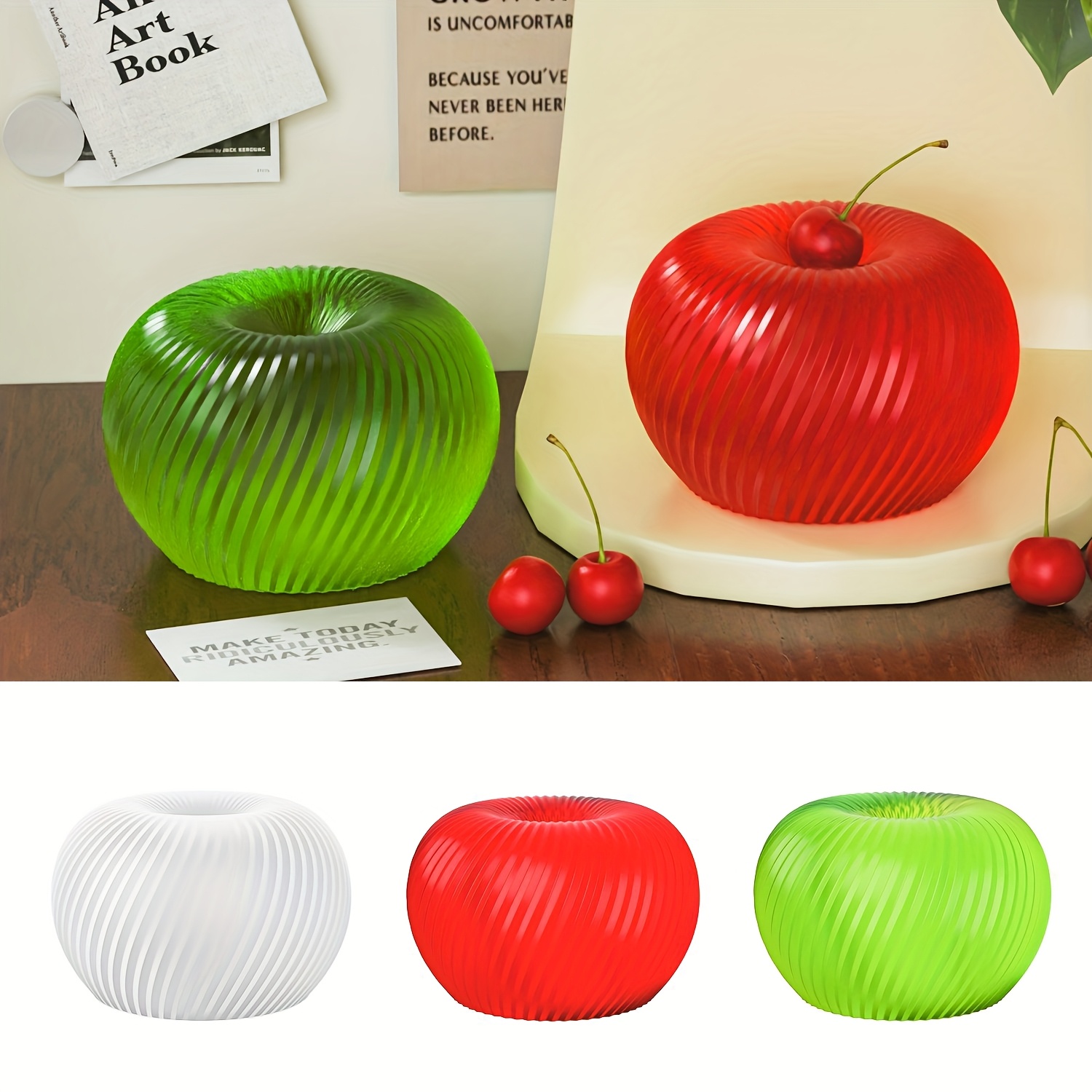 Soap Making Designs - A trendy red apple silicone mold