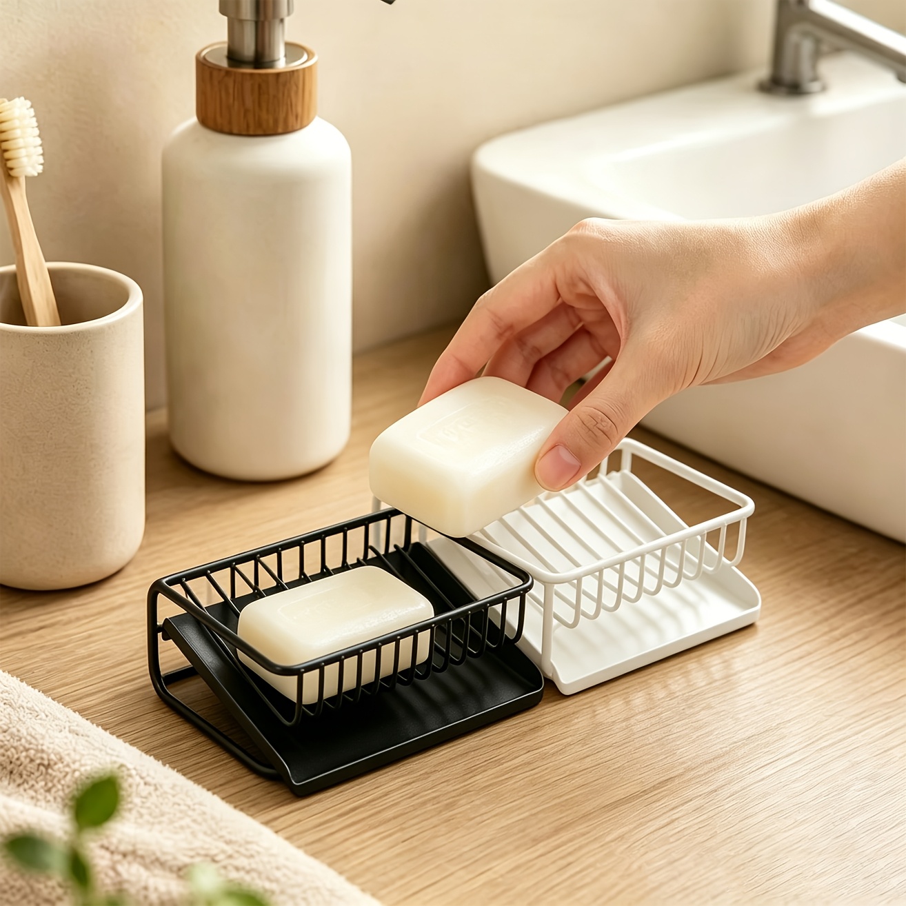 Soap Dish Draining - 1pc Plastic Soap Dish With Drain
