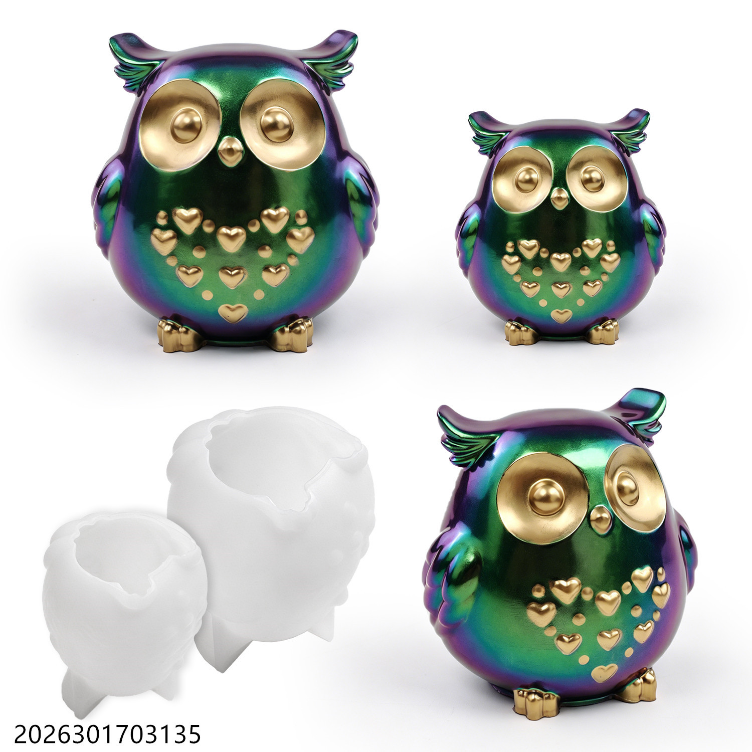 Soap Making Designs - Owl Silicone Mold 3D Bird Shape