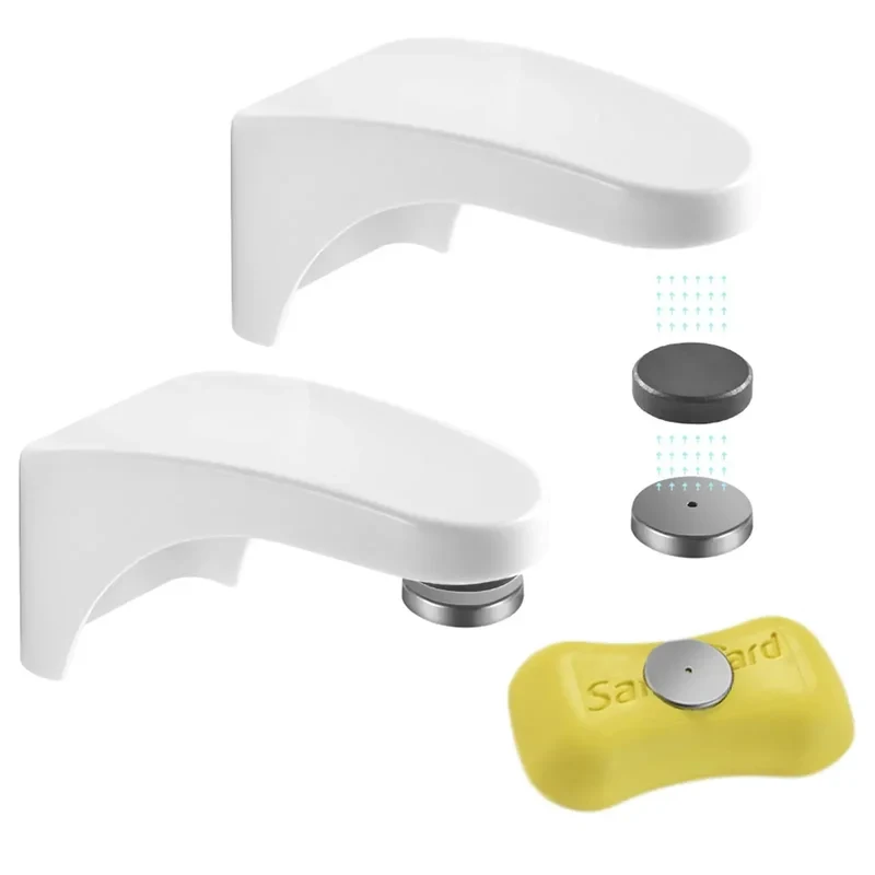 Soap Dish Draining - Magnetic Soap Holder Soap Box Punch-free