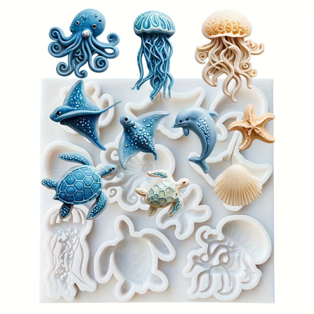 Sea Animal Silicone Mold Octop - Soap Making Lye ulasan dan harga