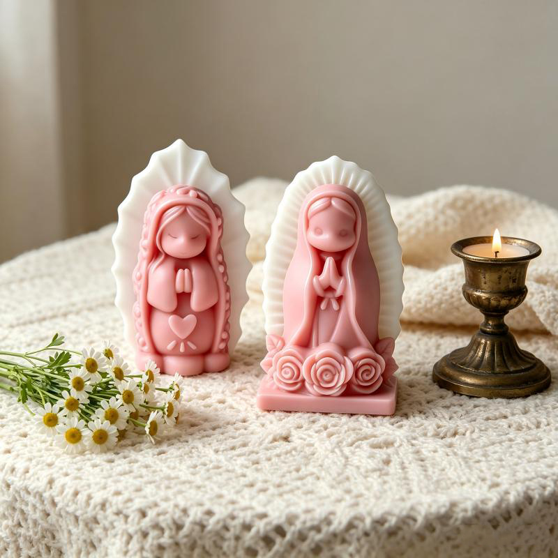Prayer Girl Angel Silicone Can - Soap Making Lye ulasan dan harga