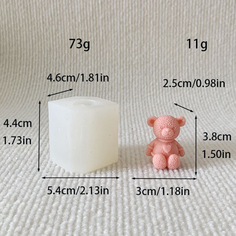 Mini Love Bear Candle Silicone - Soap Making Lye ulasan dan harga