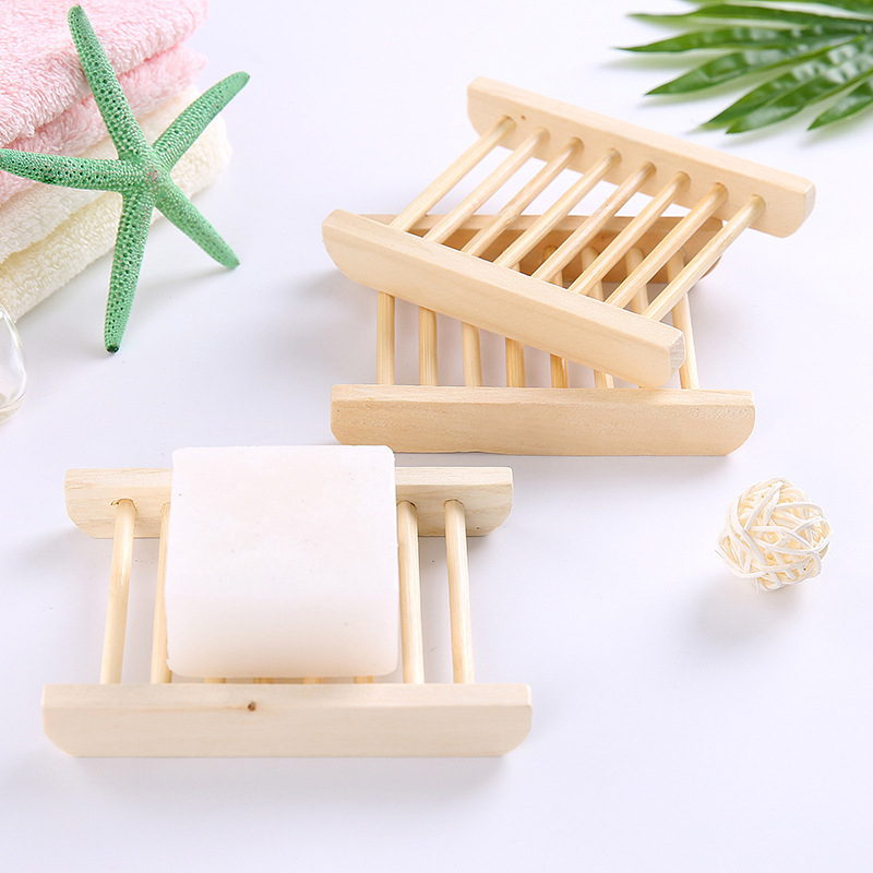 Wooden Soap Dishes Tray Bathro - Soap Dish Draining ulasan dan harga