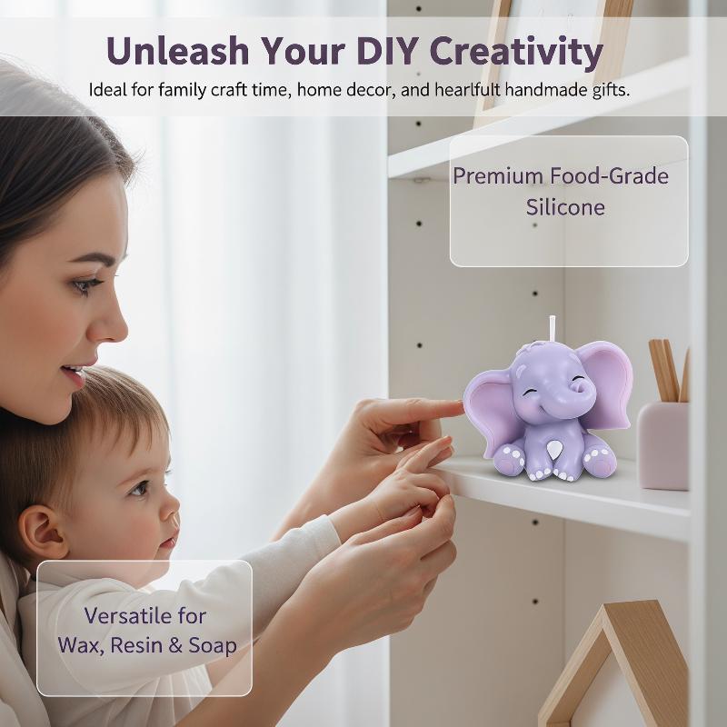 Cute 3D Elephant Silicone Cand - Soap Making Designs ulasan dan harga