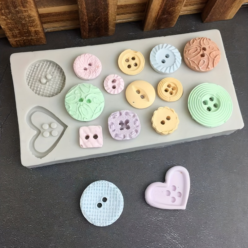 Buttons Shape Silicone Mold Si - Soap Making Designs ulasan dan harga