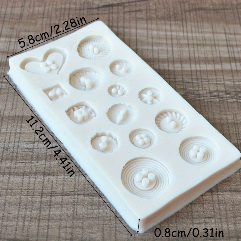 Buttons Shape Silicone Mold Si - Soap Making Designs ulasan dan harga