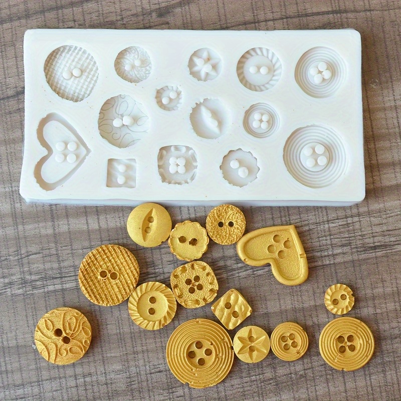 Buttons Shape Silicone Mold Si - Soap Making Designs ulasan dan harga