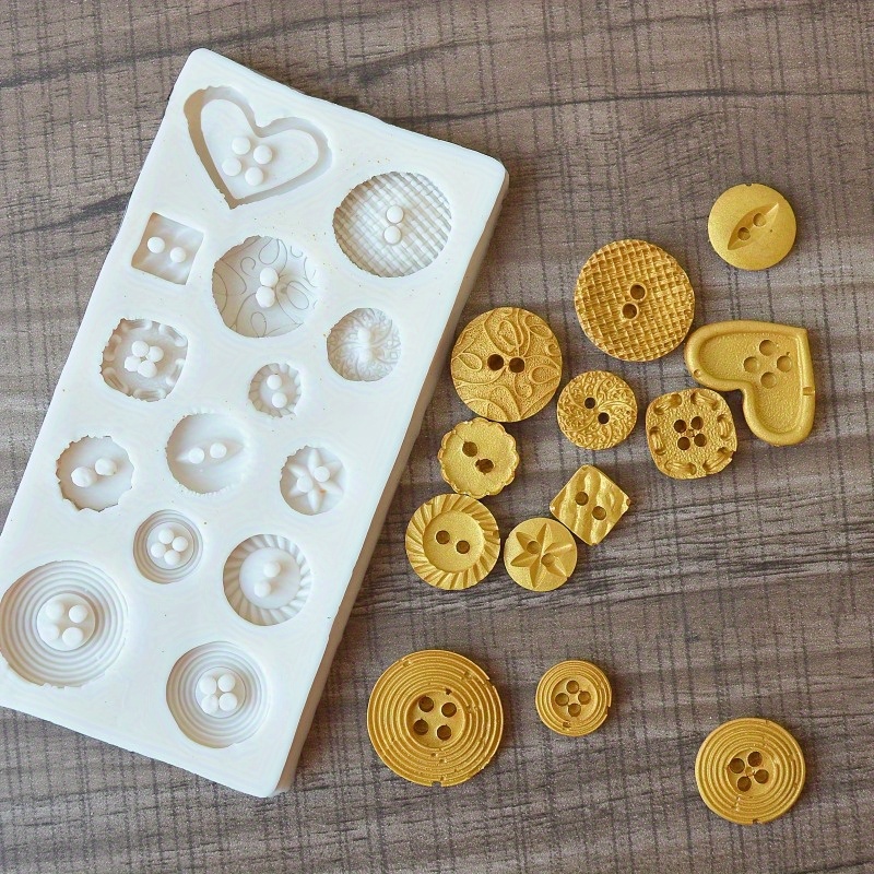 Buttons Shape Silicone Mold Si - Soap Making Designs ulasan dan harga