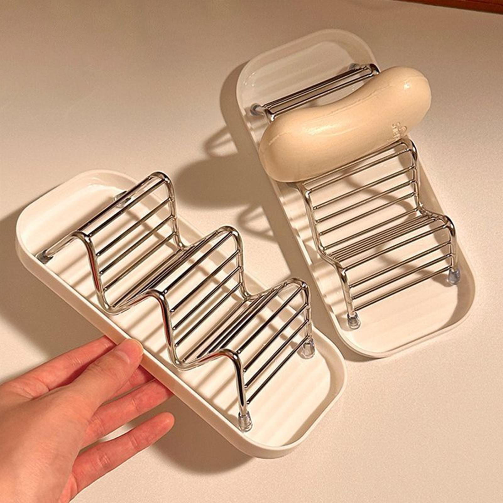 Stainless steel soap dish with - Soap Dish Draining ulasan dan harga