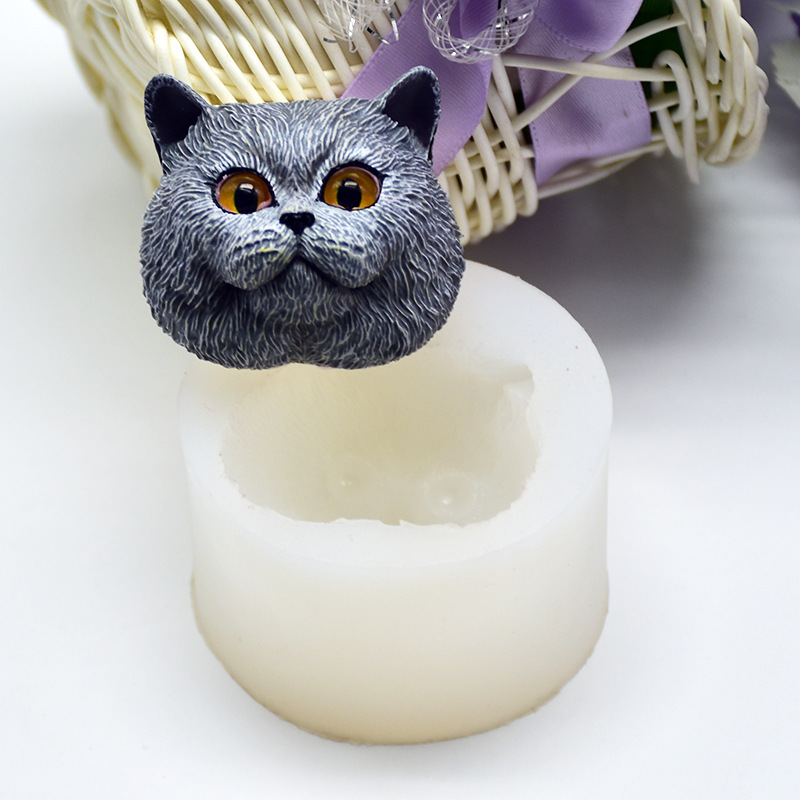 Silicone Mold Short-haired Cat - Soap Making Designs ulasan dan harga
