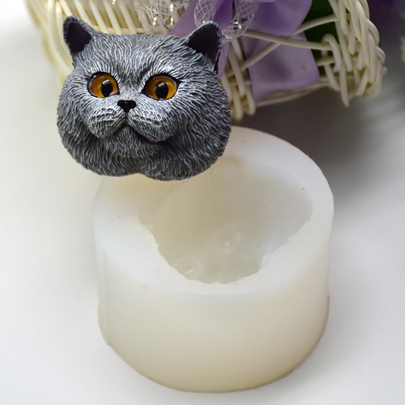Silicone Mold Short-haired Cat - Soap Making Designs ulasan dan harga