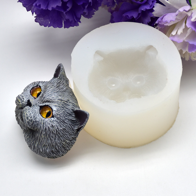 Silicone Mold Short-haired Cat - Soap Making Designs ulasan dan harga