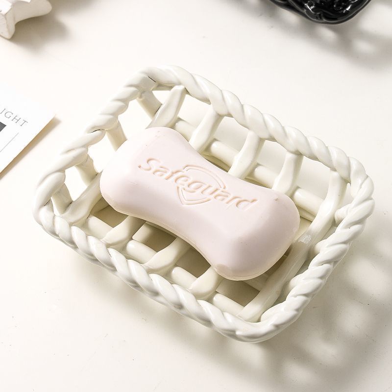 Hollow-out Ceramic Soap Box, H - Soap Dish Draining ulasan dan harga