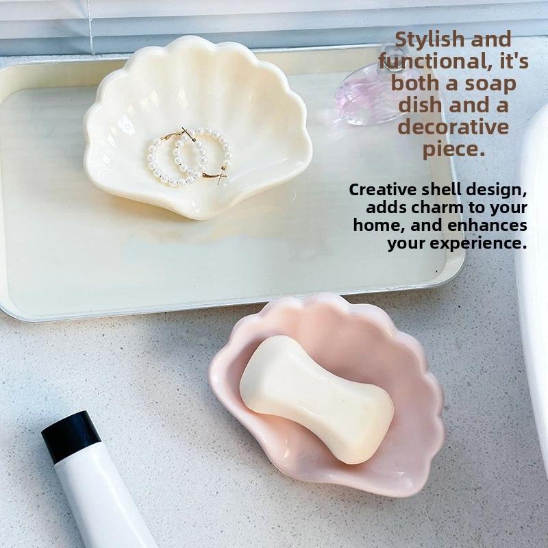Cute Bow Heart Shaped Ceramic  - Soap Dish Draining ulasan dan harga