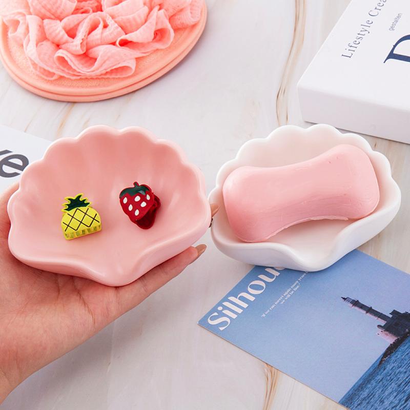 Cute Bow Heart Shaped Ceramic  - Soap Dish Draining ulasan dan harga
