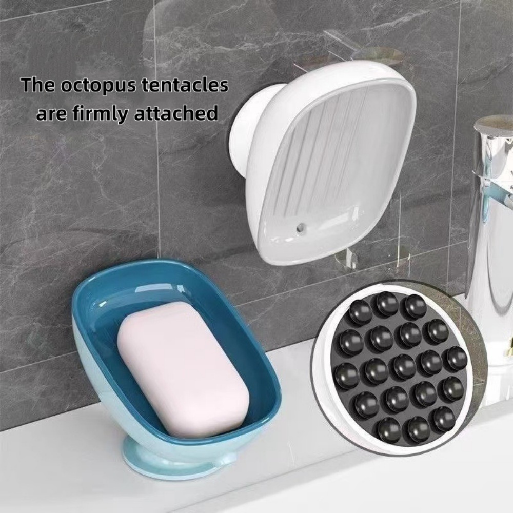 1pc Super Suction Cup Bathroom - Soap Dish Draining ulasan dan harga