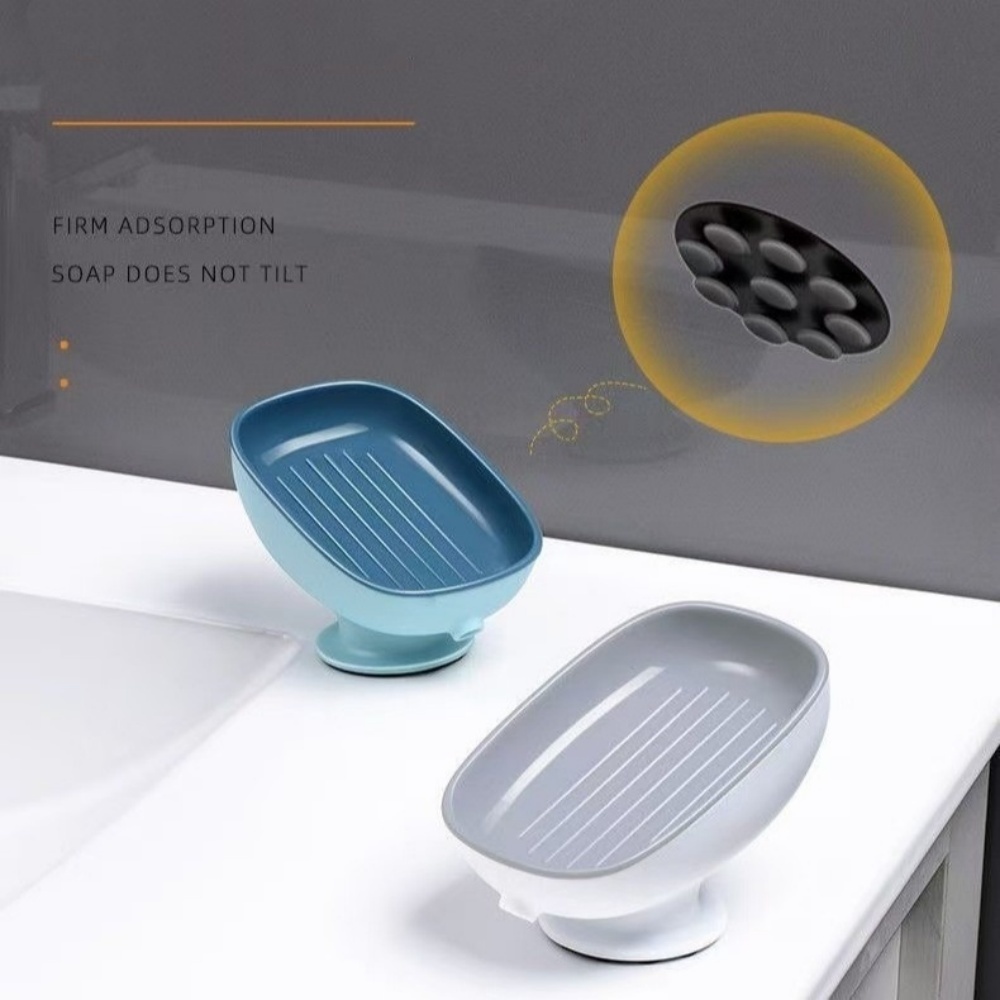 1pc Super Suction Cup Bathroom - Soap Dish Draining ulasan dan harga