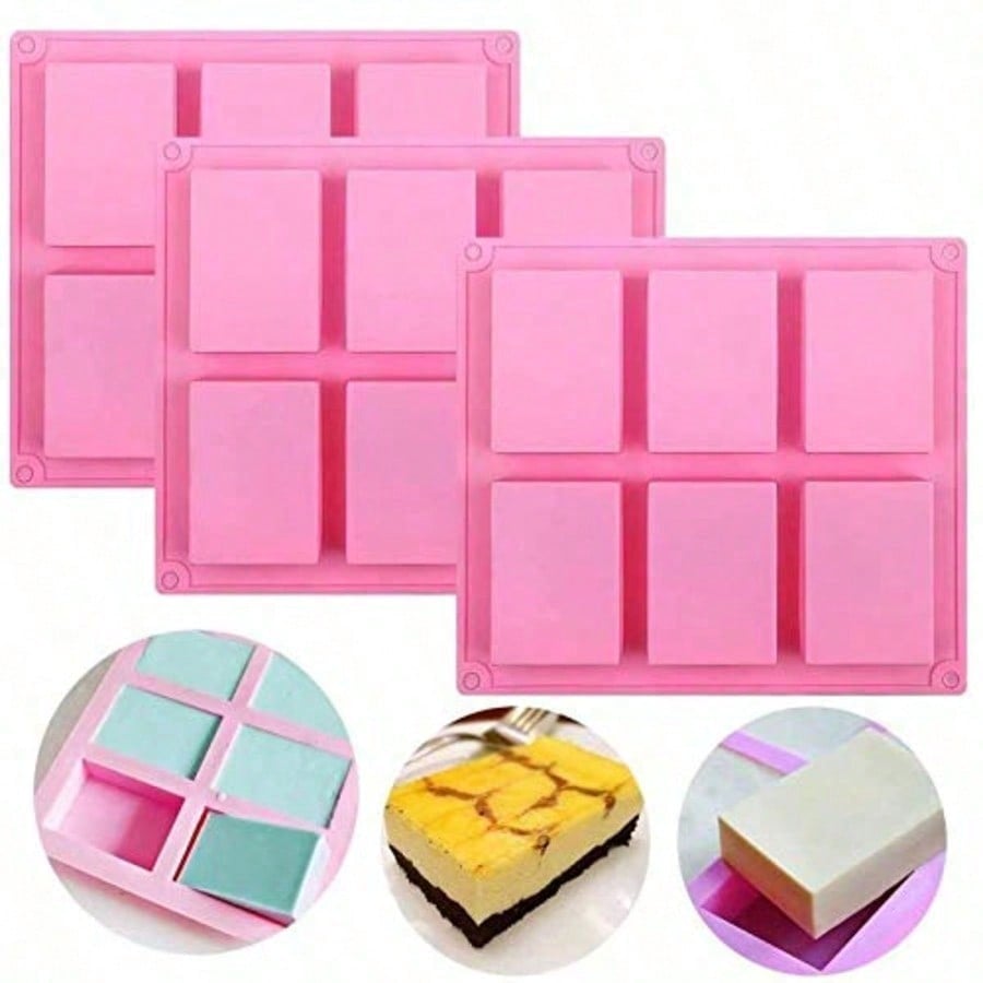 1-2 Pack 6‑Cavity DIY Silicone - Soap Making Party ulasan dan harga